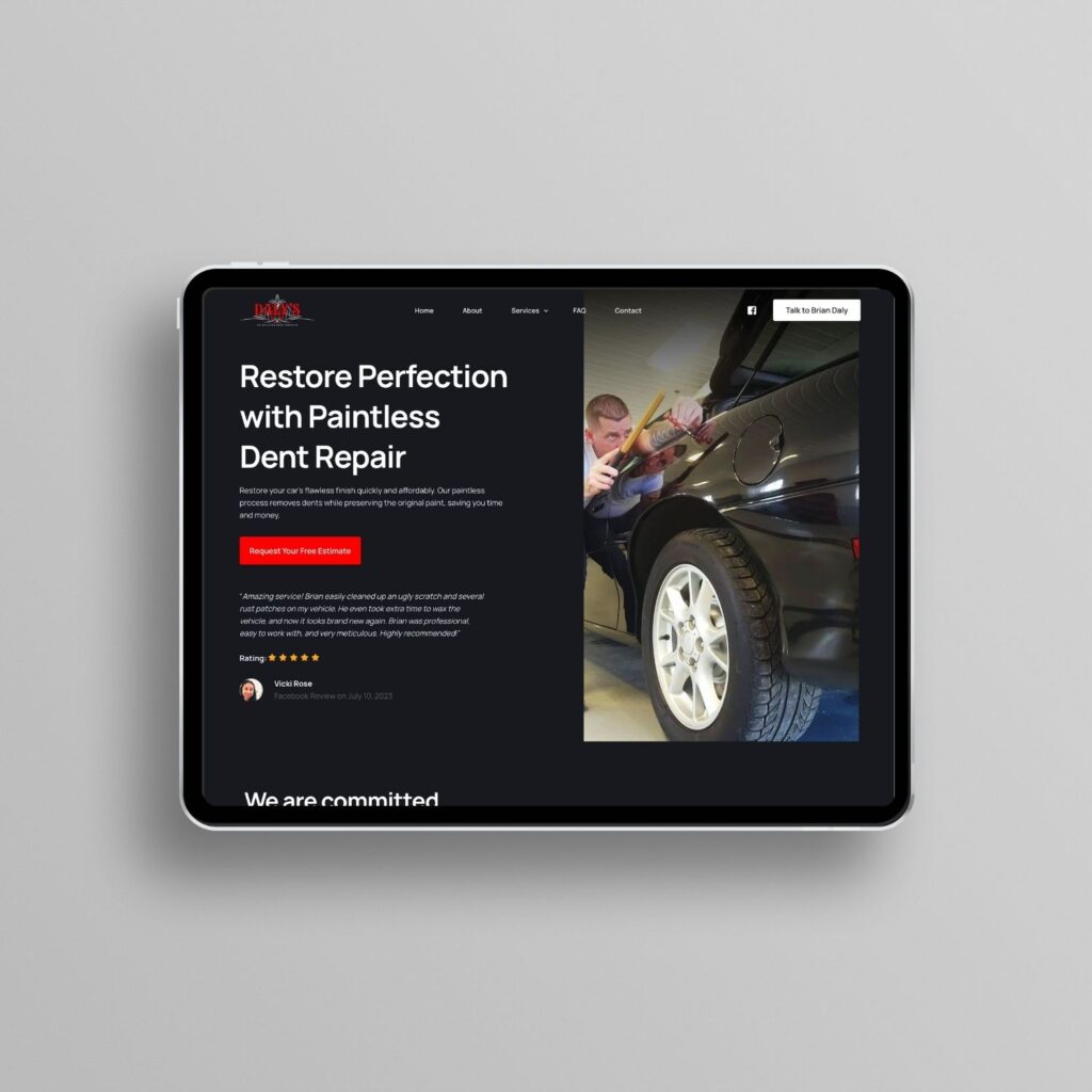 Daly's Paintless Dent Repair Website